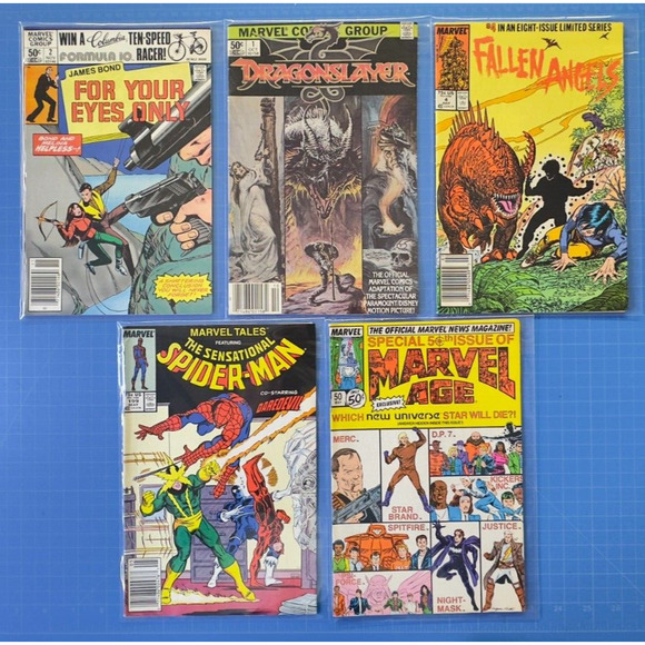 LOT OF 11 VINTAGE MISC. COMIC BOOKS! Marvel Spiderman Silver Surfer F-VF - Picture 2 of 2